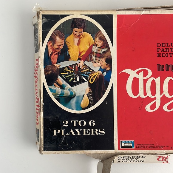 [ Vintage Retro 1970s Board Game Pieces - 70s Family Night - Aggravation Box ] - Picture 2 of 6